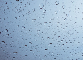 Drops on the windshield