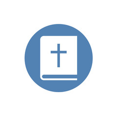 Bible icon isolated on white background. Simple vector illustration for graphic and web design.