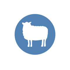 Sheep icon Vector design. Simple vector illustration for graphic and web design.