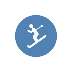 ski icon in trendy flat style isolated on background. ski icon page symbol for your web site design, logo, app, UI. Vector illustration, EPS10.