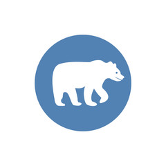 bear icon vector. bear vector graphic illustration