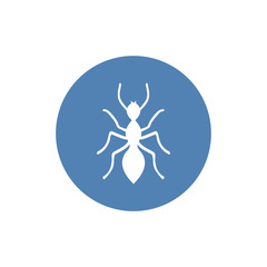 Ant icon or logo - vector simple insect symbol