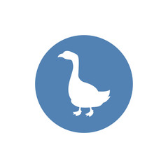 the silhouette of a goose icon symbol for your web site design, logo, app, UI. Vector illustration, EPS10.