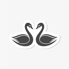 Swan logo and Template simple illustration design