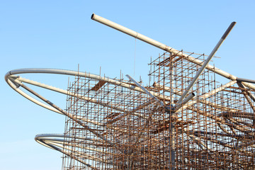 Arc steel tube landscape architecture