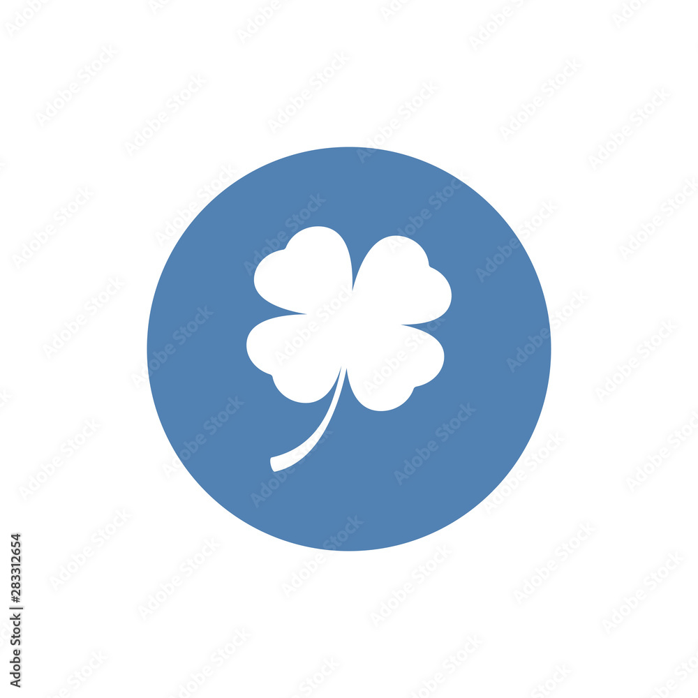 Poster four leaf clover icon. clover silhouette. simple icon. web site page and mobile app design vector el
