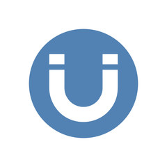 Magnet vector icon on white background. Attraction icon. Magnet icon clip art.