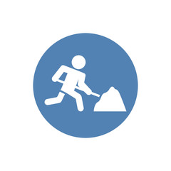Construction workman icon. Simple vector illustration for graphic and web design.