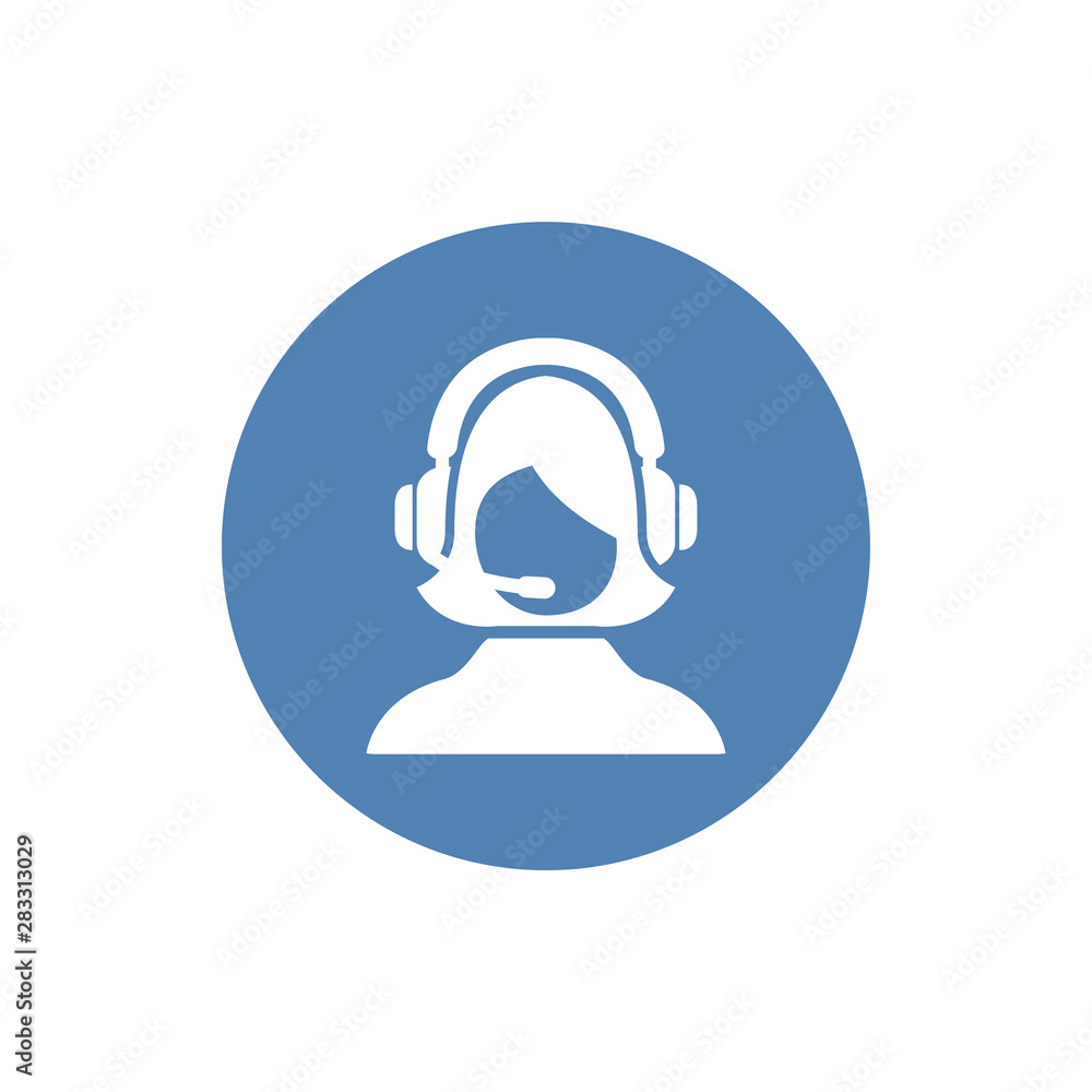 Poster call center icon symbol. premium quality isolated operator call center icon element in trendy style.