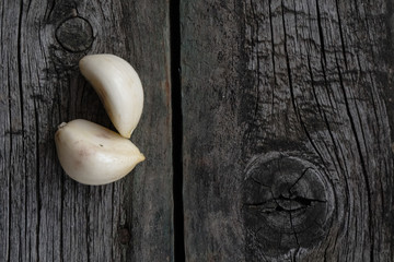Snacks on a gray wooden background