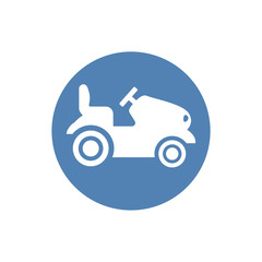 Lawn tractor icon. Vector concept illustration for design.