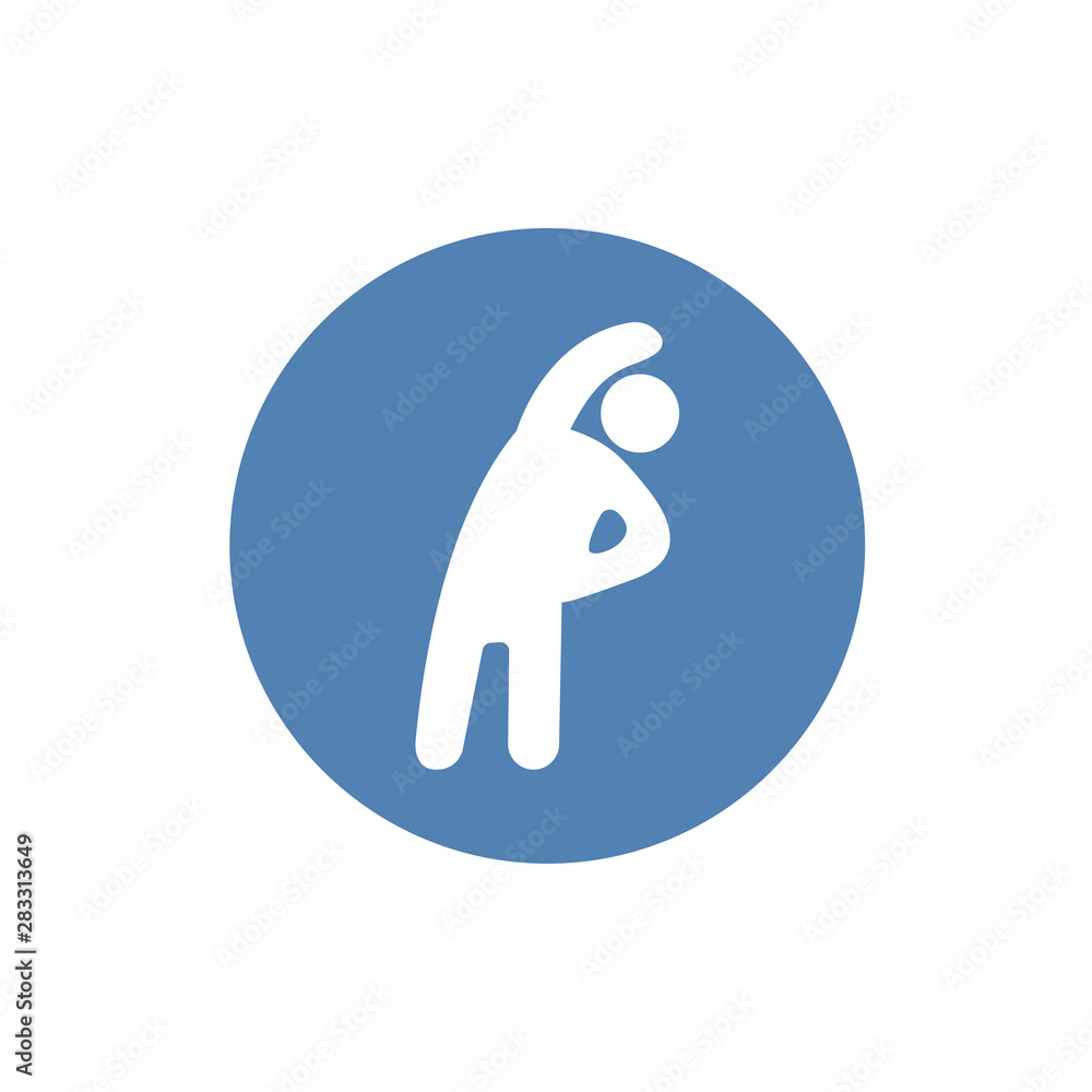 Poster man doing exercise icon. suitable for use on web apps, mobile apps and print media.