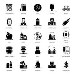 Household Accessories Glyph Icons Pack