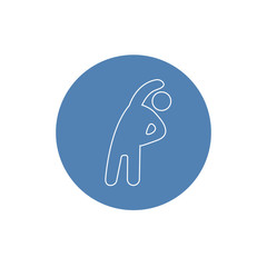 Man Doing Exercise Icon. Suitable for use on web apps, mobile apps and print media.
