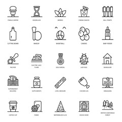Fototapeta premium Meal Line Icons Pack