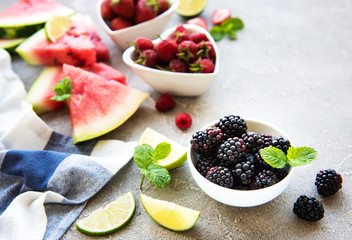 Fresh berries and fruits