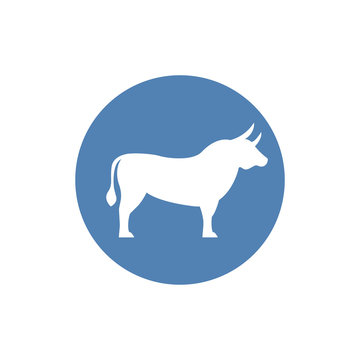 Bull, vector icon. Suitable for use on web apps, mobile apps and print media.