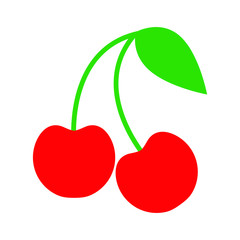 Cherry icon. cherry flat style vector illustration