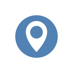 Location Icon vector, simple point place navigation