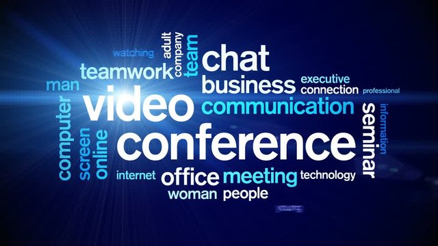 4k Video Conference Animated Tag Word Cloud;Text Design Animation;Kinetic Typography.