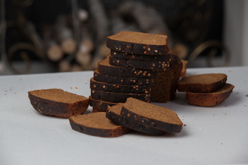 Sliced brown bread