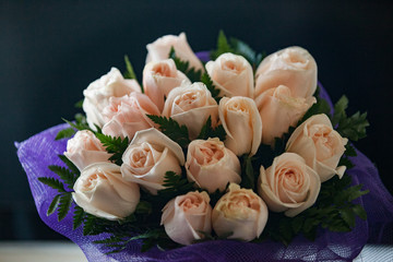 Bouquet of pink roses