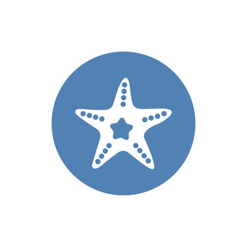 simple starfish icon. Vector Illustration Logo Template.