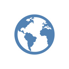 Globe Icon. Earth sign. Vector illustration for web banner, web and mobile, infographics.