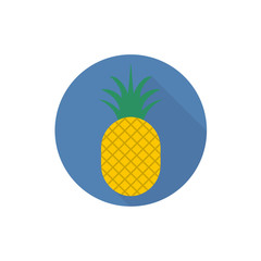 Fototapeta na wymiar Pineapple icon for t-shirt print and other uses. Trendy Tropical Element. Vector Graphics. Isolated.