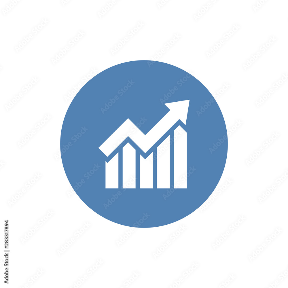Poster graph icon in trendy flat style isolated on background. chart bar symbol for your web site design, l