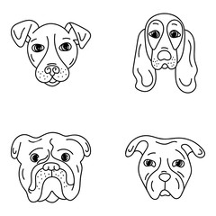 Dogs Hand Drawn Icons 
