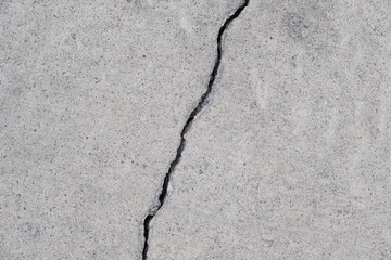 Fototapeta na wymiar Crack in Concrete on Las Vegas Street