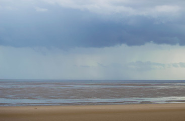 beach stormy sky