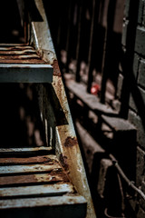 the rusty blue staircase