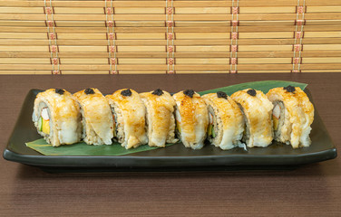engawa sushi roll - japanese food