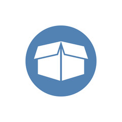 box Icon vector. Simple flat symbol. Perfect pictogram illustration on white background.