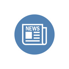 Newspaper icon vector, filled flat sign, solid pictogram isolated on white. News symbol, logo illustration