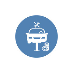 Car service center vector concept icon. Car service center flat illustration, sign