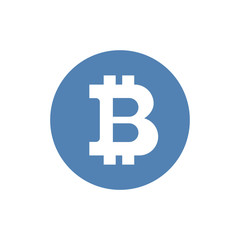 Bitcoin crypto currency vector icon. Vector illustration, EPS10.