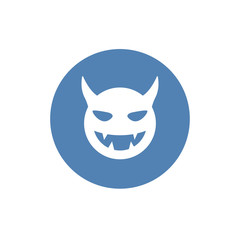 devil head with horns icon vector. devil head with horns vector graphic illustration