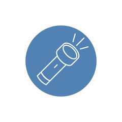flashlight icon vector. flashlight icon outline style design