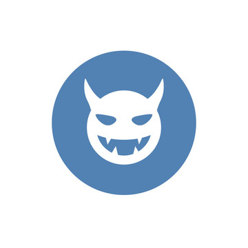 devil head with horns icon vector. devil head with horns vector graphic illustration