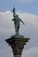 Fototapeta na wymiar Statue am Stadshus Stockholm