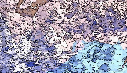 Colorful grunge abstract background, classic vintage effect, scratches and old paint splashes.