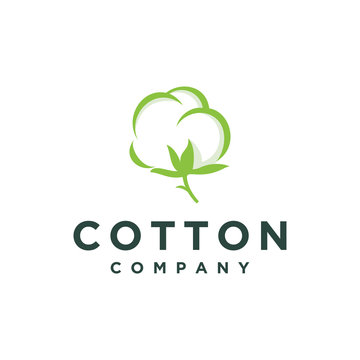 cotton flower vector icon logo illustration