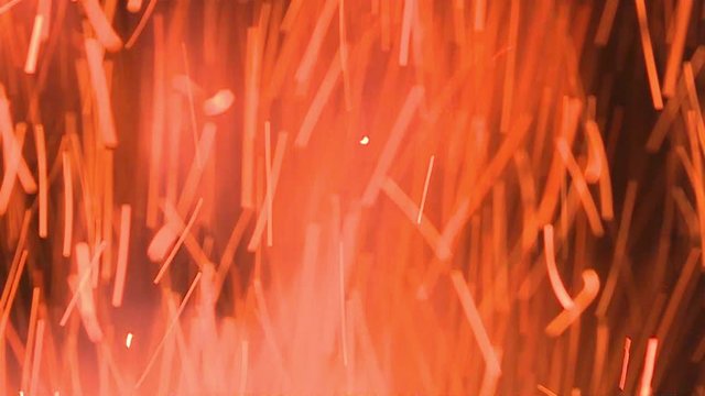 A fire burns in the furnace at the forge