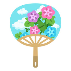 団扇（うちわ）のイラスト