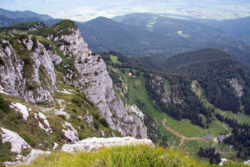 Fototapeta na wymiar Benediktenwand und Umgebung