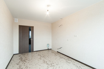 Russia, Moscow- June 13, 2018: interior room apartment. standard repair decoration in new building