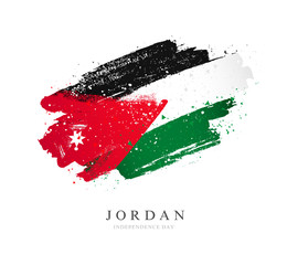 Flag of Jordan. Vector illustration on a white background.